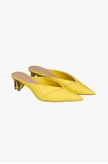 کفش پاشنه بلند فلزی زنانه رنگ زرد زارا