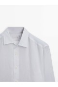 پیراهن 100% کتان ساده مردانه سفید ماسیمودوتی