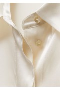 پیراهن 100% ابریشم زنانه رنگ سفید منگو