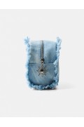 کیف دوشی با گلدوزی و حاشیه زنانه آبی برشکا