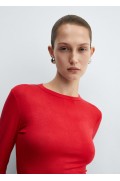تیشرت گرمکن با دامن چاپ شده زنانه قرمز منگو