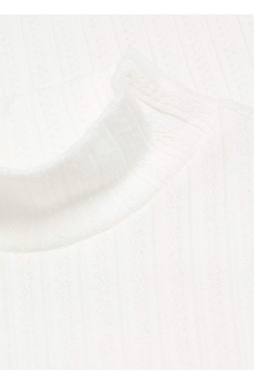 تیشرت بافته شده زنانه سفید منگو
