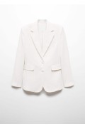 کت تک پارچه ای راسته زنانه سفید منگو