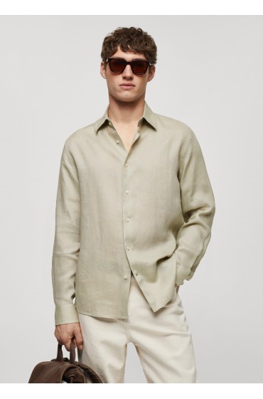 پیراهن 100% کتان ساده مردانه شلوار پارچه ای منگو