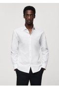 پیراهن نخی Coolmax® مردانه سفید منگو