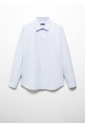 پیراهن Coolmax® با راه راه های اسلیم فیت مردانه آبی آسمانی منگو