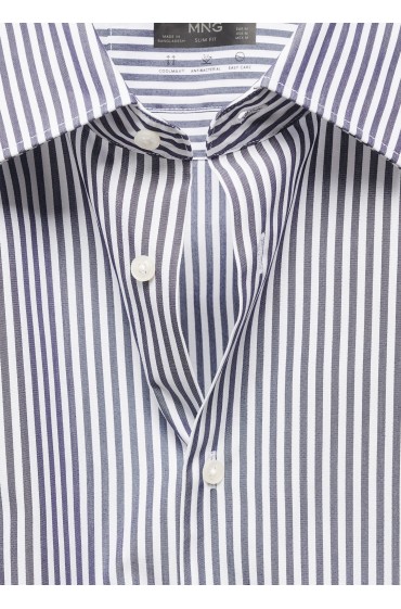 پیراهن Coolmax® با راه راه های اسلیم فیت مردانه آبی منگو