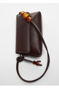 کیف دوشی بادی مهره دار زنانه شکلات منگو