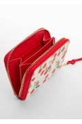 کیف پول با طرح گیلاس زنانه قرمز منگو