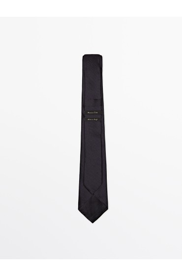 کراوات 100% بافت ابریشم مردانه سرمه ای ماسیمودوتی