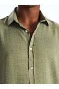 پیراهن آستین کوتاه مردانه ساده مردانه سبز  ال سی وایکیکی