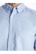 پیراهن مردانه آستین کوتاه دابی با فیت معمولی مردانه نیلی  ال سی وایکیکی