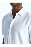 پیراهن آستین کوتاه مردانه ساده مردانه بوکس سفید  ال سی وایکیکی