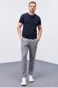 جیب زیپی ملانژ خاکستری با جزئیات استاندارد زیر لباس شب ورزشی مردانه پای کلاسیک - 84681 مردانه ملانژ خاکستری  ال سی وایکیکی