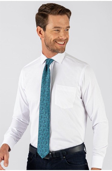 پیراهن سفید مردانه ایزی-آهنی دوبی کتان کلاسیک مردانه سفید  ال سی وایکیکی