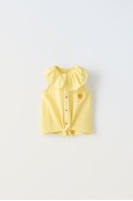 تیشرت دخترانه رنگ زرد زارا  2211/526/300