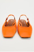 کفش تخت باله پشت باز زنانه نارنجی زارا