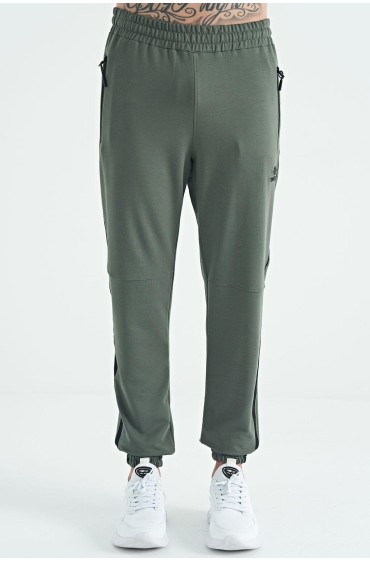 جزئیات لوله کشی جیب زیپ چاگلا پایین لباس شب ورزشی مردانه قالب استاندارد Jogger - 84968 مردانه سبز تیره  ال سی وایکیکی