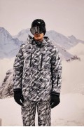 کت تک اسکی روکش دار با روکش معمولی آب گریز DeFactoFit مردانه مشکی  دیفکتو