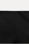 شلوارک فاق بلند پارچه ای بغل زیپ زنانه مشکی زارا