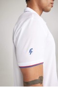 تیشرت پولو اسپرت با آستین کوتاه چاپ استاندارد DeFactoFit مردانه سفید  دیفکتو