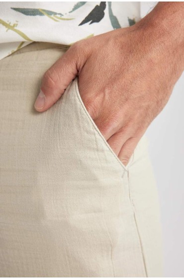 تیشرت آستین کوتاه یقه چوگان با طرح یقه اسلیم فیت 100% نخی مردانه رنگ سفید  دیفکتو