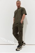 شلوار پارچه ای جیبدار کتان DryMove™ مردانه خاکی اچ اند ام