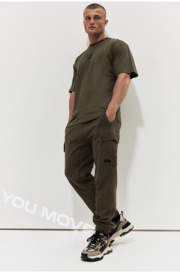 شلوار پارچه ای جیبدار کتان DryMove™ مردانه خاکی اچ اند ام