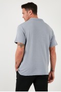 پیراهن آستین کوتاه نخی معمولی 5902640 مردانه خاکستری روشن  ال سی وایکیکی
