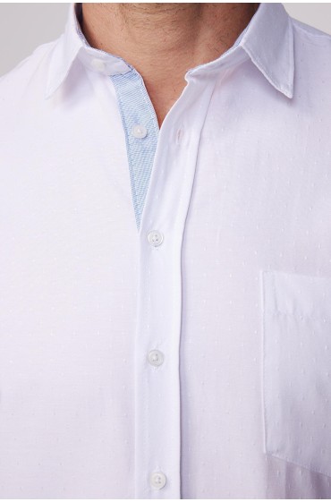 پیراهن مردانه سفید با یقه کلاسیک فیت دابی آکسفورد مردانه سفید  ال سی وایکیکی