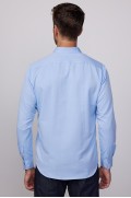 پیراهن مردانه آبی با یقه کلاسیک فیت دابی آکسفورد مردانه آبی  ال سی وایکیکی
