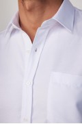 پیراهن تابستانی سفید کتان با آستین کوتاه فیت کلاسیک مردانه سفید  ال سی وایکیکی