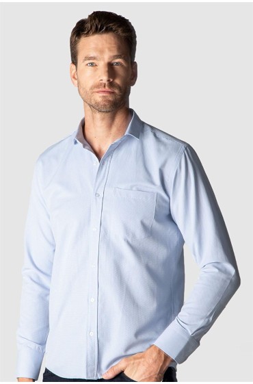 پیراهن مردانه طرح دار کلاسیک مردانه آبی  ال سی وایکیکی