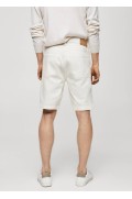 شلوار جین برمودا با فیت معمولی مردانه رنگ سفید منگو