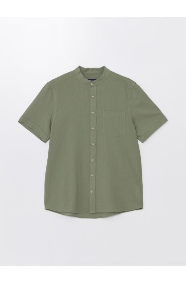 پیراهن مردانه آستین بلند دابی با فیت معمولی مردانه سبز  ال سی وایکیکی
