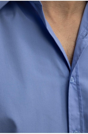 پیراهن مردانه آستین کوتاه تودورز کلاسیک فیت دارای کراوات ساده مردانه آبی  ال سی وایکیکی
