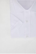 پیراهن مردانه سفید ساده اورسایز جای کراوات دابی تک جیب مردانه سفید  ال سی وایکیکی