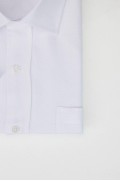 پیراهن مردانه سفید ساده اورسایز جای کراوات دابی تک جیب مردانه سفید  ال سی وایکیکی