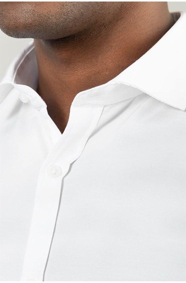 پیراهن سفید مردانه آسان آهنی نخی اسلیم فیت مردانه سفید  ال سی وایکیکی