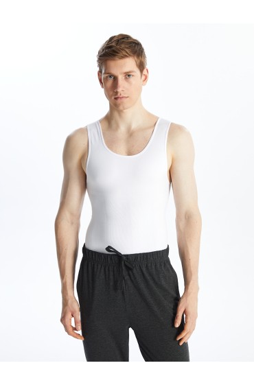 زیر پیراهن نخی شانه دار مردانه مردانه سفید نوری  ال سی وایکیکی