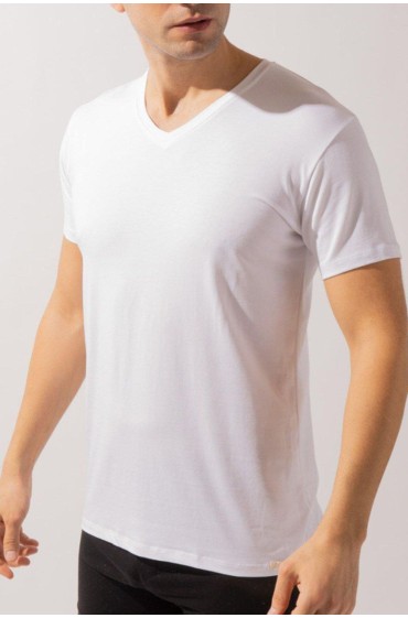 زیرپیراهن مردانه یقه هفت مدل Basic New Modal مردانه سفید  ال سی وایکیکی