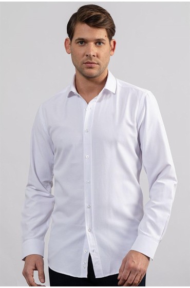 پیراهن سفید مردانه مدرن اسلیم فیت دابی مردانه سفید  ال سی وایکیکی