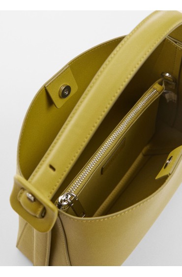 کیف دوشی با جزئیات سگک زنانه رنگ سبز منگو