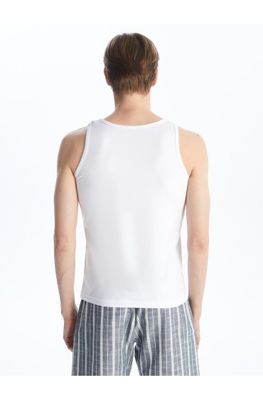 زیر پیراهن نخی شانه دار مردانه مردانه سفید نوری  ال سی وایکیکی