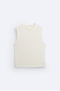 TEXTURED TANK TOP - LIMITED EDITION مردانه سفید صدفی  زارا