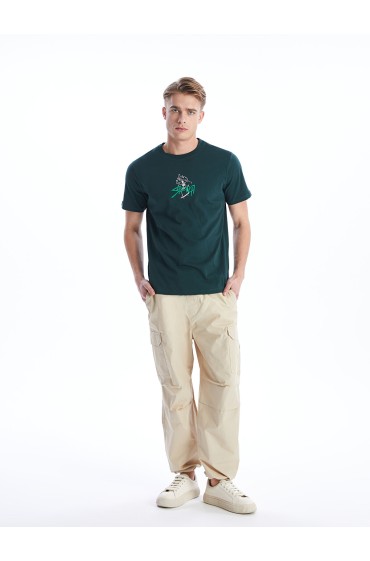شلوار پارچه ای جیبدار فیت مردانه راحت مردانه رنگ بژ  ال سی وایکیکی