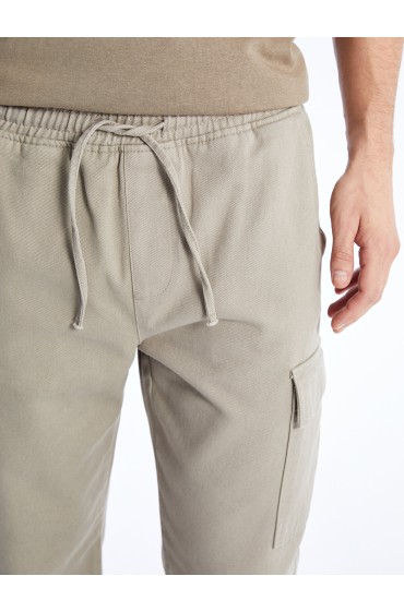 شلوار پارچه ای جیبدار مدل استاندارد مردانه مردانه رنگ بژ  ال سی وایکیکی