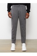 شلوار پارچه ای جیبدار مدل استاندارد مردانه مردانه ملانژ خاکستری  ال سی وایکیکی