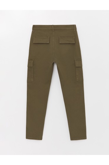 شلوار پارچه ای جیبدار مدل استاندارد مردانه مردانه خاکی  ال سی وایکیکی