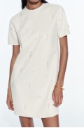 لباس شب جیر فاکس با بدلیجات زنانه سفید صدفی زارا
